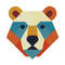 Colourful Bear Face  Cross Stitch Pattern PDF  Instant Download 0