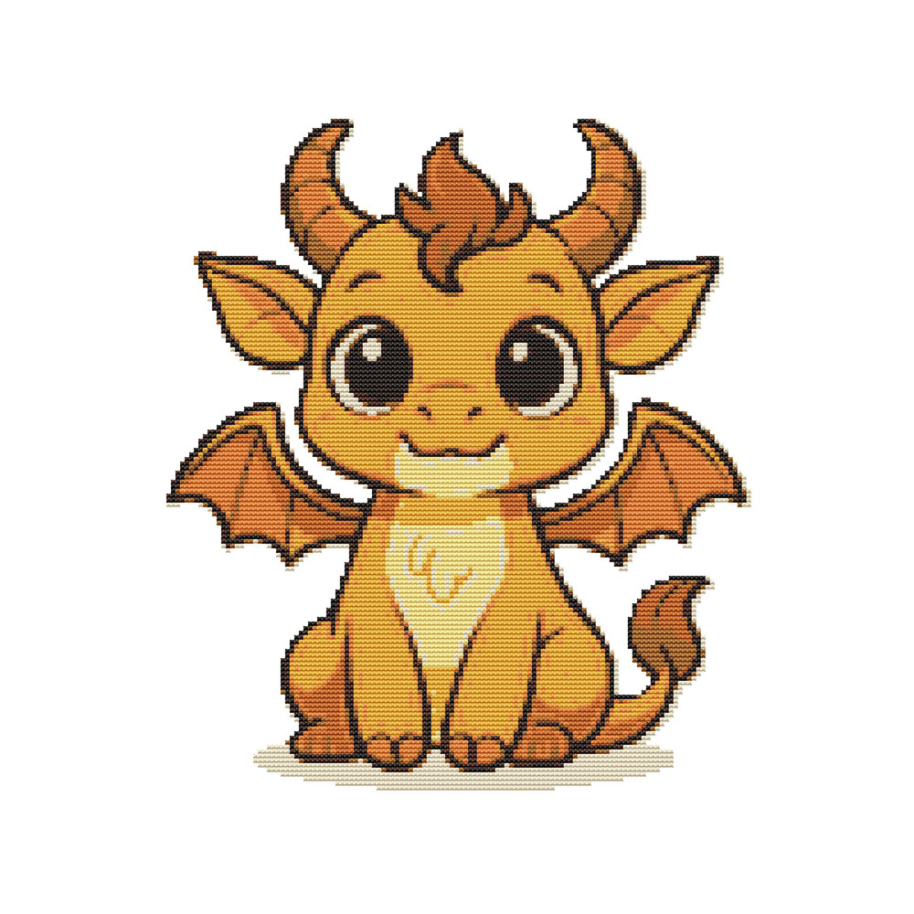 Beautiful Cute Animal With Wings Cross Stitch Pattern PDF Instant Download 0