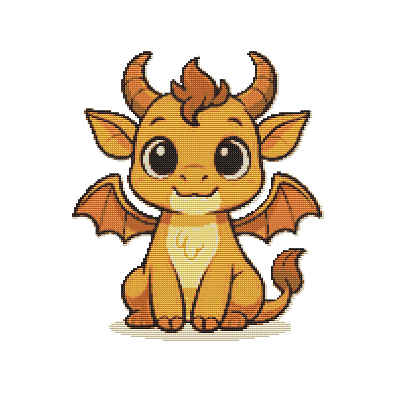 Beautiful Cute Animal With Wings Cross Stitch Pattern PDF Instant Download 0