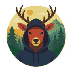 beautiful deer against the backdrop of nature - cross stitch pattern pdf - instant download