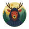 Beautiful Deer Against The Backdrop Of Nature Cross Stitch Pattern PDF Instant Download 0