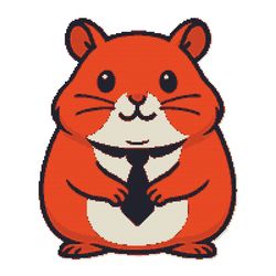 cute hamster in a tie - cross stitch pattern pdf - instant download