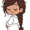 Girl In A White Coat Cross Stitch Pattern PDF Instant Download 0