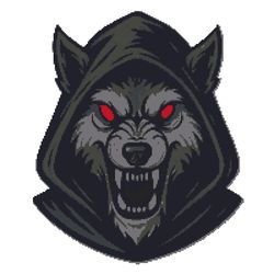 halloween hooded wolf face - cross stitch pattern pdf - instant download