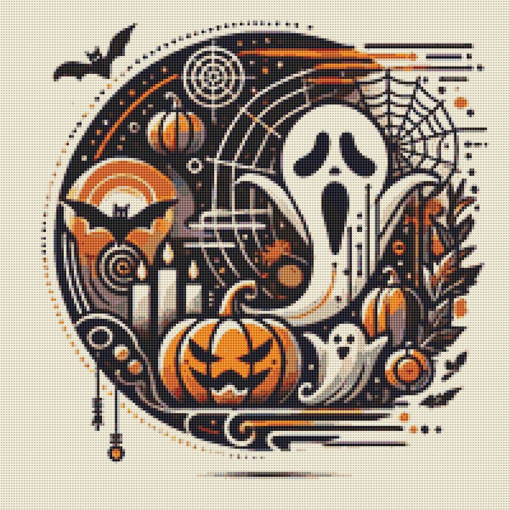 Halloween Cross Stitch Pattern PDF Instant Download 0