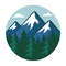 Mountains With Snow And Green Fir Trees Cross Stitch Pattern PDF Instant Download 0