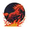 Red Horse Jumping Over Fire Symbol Of 2026 Cross Stitch Pattern PDF Instant Download 0