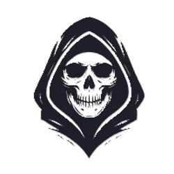 skull in a hood for halloween - cross stitch pattern pdf - instant download