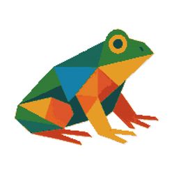 toad with geometric pattern colored - cross stitch pattern pdf - instant download