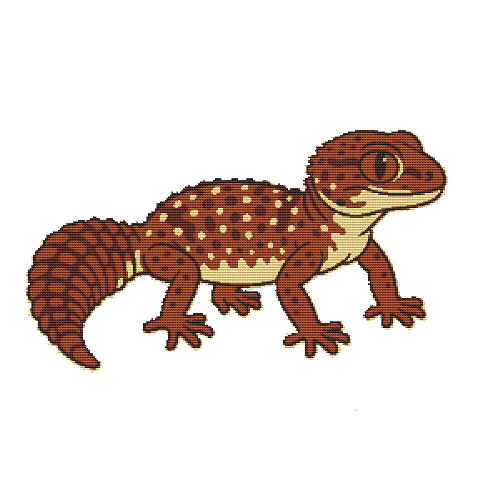 Australian FatTailed Gecko Cross Stitch Pattern PDF Instant Download 0