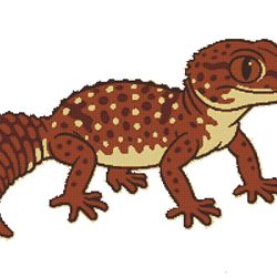 australian fat-tailed gecko - cross stitch pattern pdf - instant download