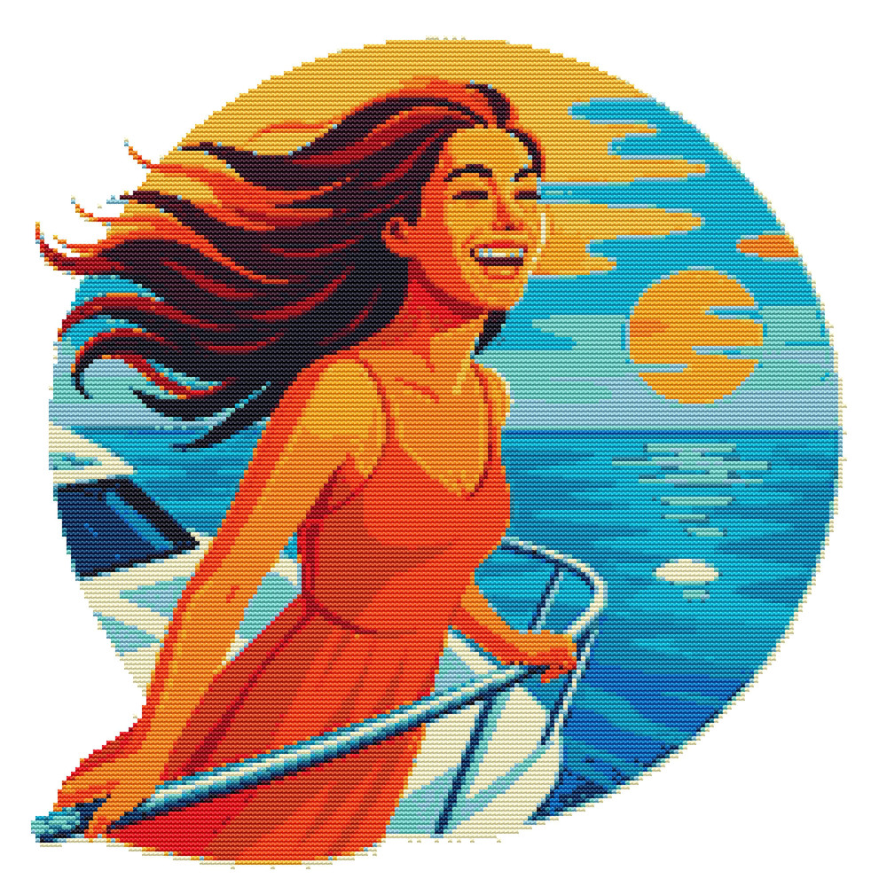 Beautiful Girl Cross Stitch Pattern PDF Instant Download 0