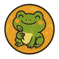green frog with a leaf smiling - cross stitch pattern pdf - instant download
