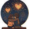 Lovers At Night On Valentines Day Cross Stitch Pattern PDF Instant Download 0
