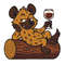 A Cunning Hyena Sits On A Log Cross Stitch Pattern PDF Instant Download 0