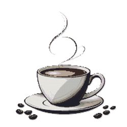 a cup of cappuccino - cross stitch pattern pdf - instant download