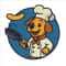A Dog Chef With A Chefs Hat Fries Pancakes Cross Stitch Pattern PDF Instant Download 0