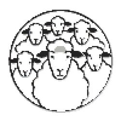 a flock of sheep - cross stitch pattern pdf - instant download