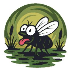 a fly on a green swamp - cross stitch pattern pdf - instant download