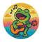 A Frog With A Guitar Sings A Song Cross Stitch Pattern PDF Instant Download 0