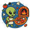 Alien In An Apron Bakes Pizza In Zero Gravity  Cross Stitch Pattern PDF  Instant Download 0