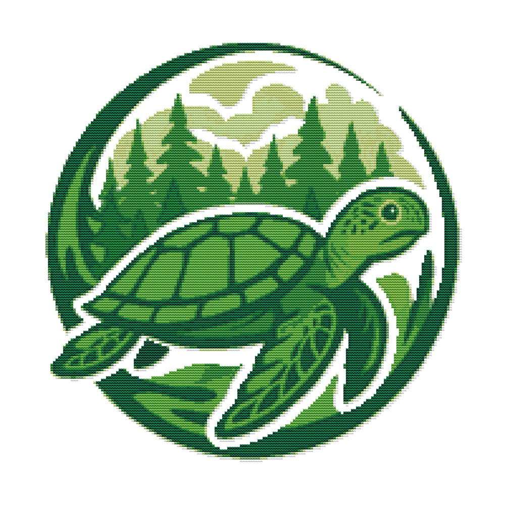 Australian Green Turtle Cross Stitch Pattern PDF Instant Download 0