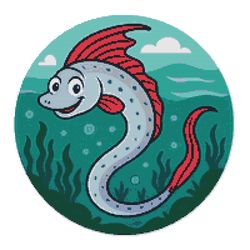 australian ribbonfish swims in water - cross stitch pattern pdf - instant download