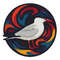 Australian Tern Against A Colorful Circle Cross Stitch Pattern PDF Instant Download 0