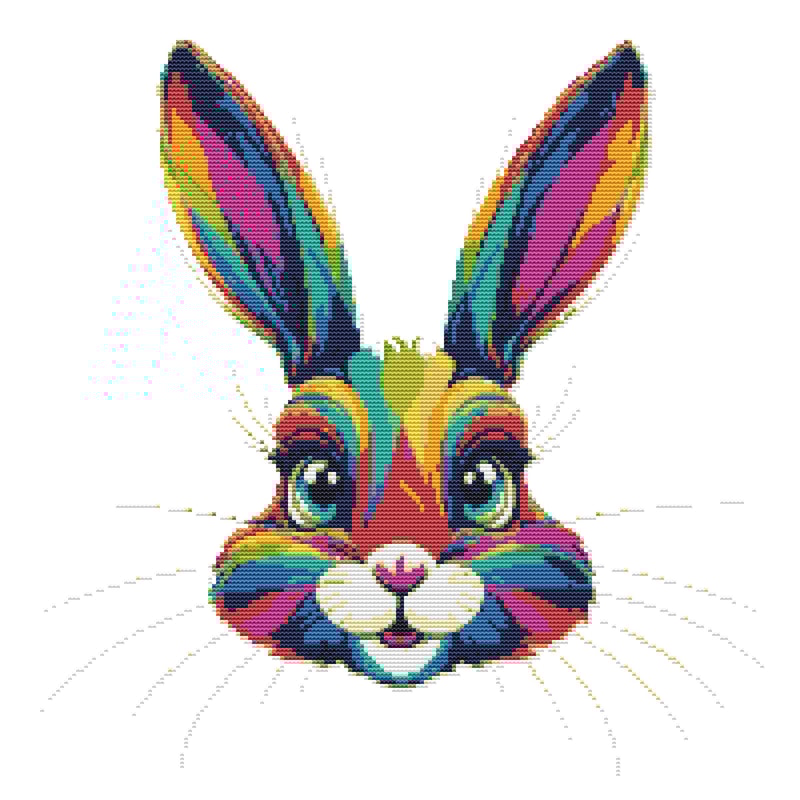 Beautiful Face Of A Hare Cross Stitch Pattern PDF Instant Download 0