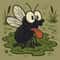 Black Fly On A Green Swamp Cross Stitch Pattern PDF Instant Download 0