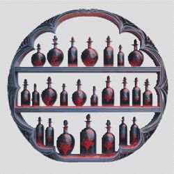 bottle bar - cross stitch pattern pdf - instant download