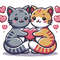 Cats Love Cross Stitch Pattern PDF Instant Download 0