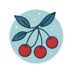 cherry branch - cross stitch pattern pdf - instant download