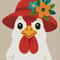 Chicken Face In A Fashionable Hat Cross Stitch Pattern PDF Instant Download 0