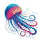Colorful Jellyfish In Motion Cross Stitch Pattern PDF Instant Download 0