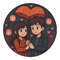 Couple Holding Hands Under Heartshaped Umbrella  Cross Stitch Pattern PDF  Instant Download 0