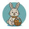 Cute Bunny With Easter Eggs Cross Stitch Pattern PDF Instant Download 0