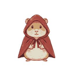 cute hamster in red clothes - cross stitch pattern pdf - instant download