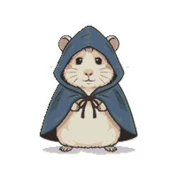 cute hamster on white background - cross stitch pattern pdf - instant download