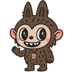 cute monster smiles and waves - cross stitch pattern pdf - instant download