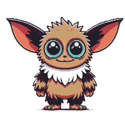 cute monster with big ears - cross stitch pattern pdf - instant download