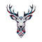 Deer Face And Antlers Cross Stitch Pattern PDF  Instant Download 0