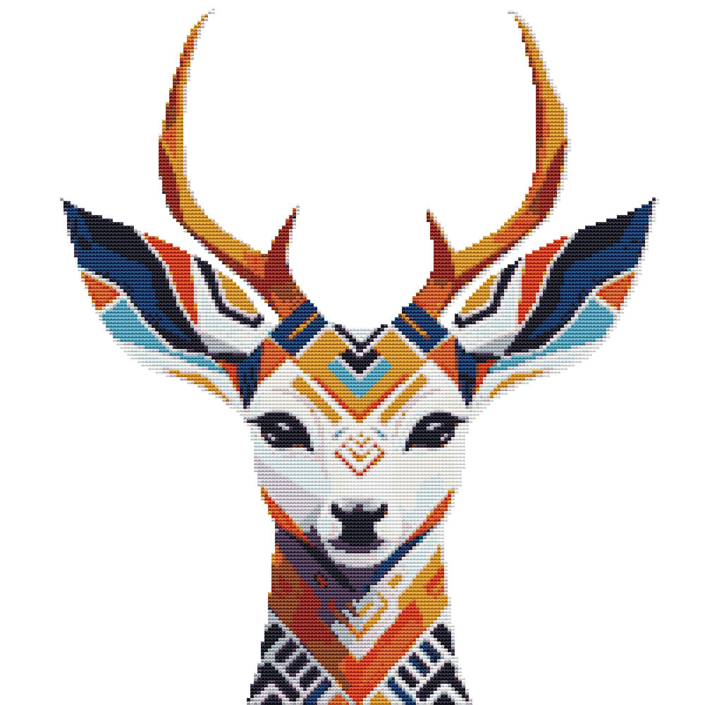 Deer Head  Cross Stitch Pattern PDF  Instant Download 0