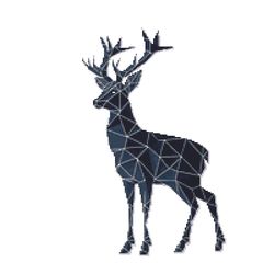 deer in full growth - cross stitch pattern pdf - instant download