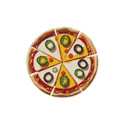 delicious pizza - cross stitch pattern pdf - instant download