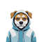 Dog In A Fashionable Blue Sweatshirt  Cross Stitch Pattern PDF  Instant Download 0
