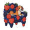 Dog Sits On A Chair Made Of Fruits  Cross Stitch Pattern PDF  Instant Download 0