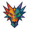 Dragon Face For Halloween  Cross Stitch Pattern PDF  Instant Download 0