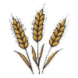 ears of wheat - cross stitch pattern pdf - instant download