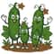 Family Of Cucumbers With Eyes Arms Legs In A Garden Bed Cross Stitch Pattern PDF Instant Download 0